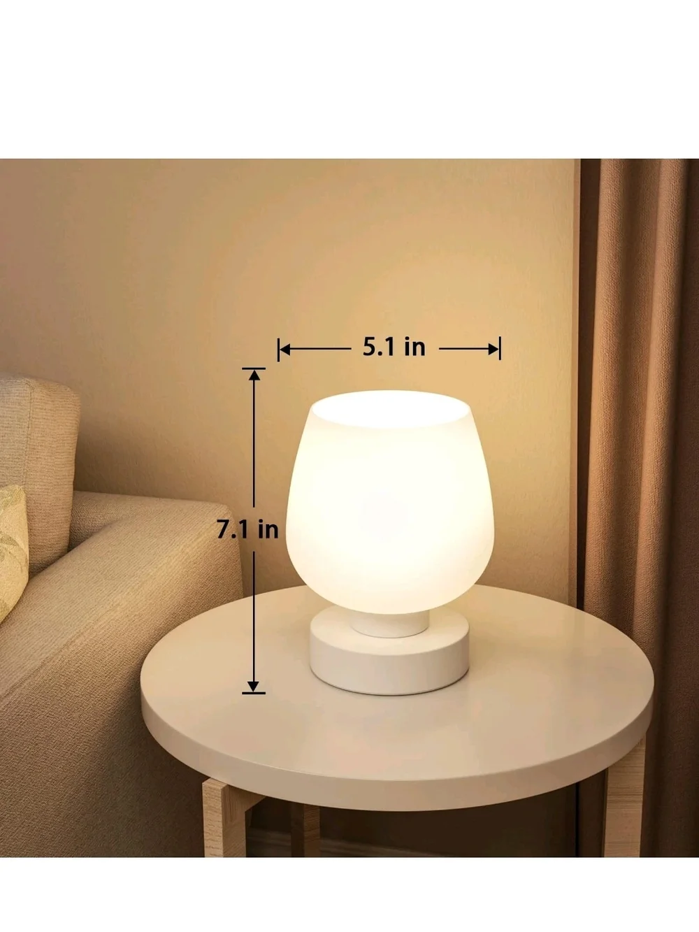 Modern White Glass Table Lamp - Home Accents